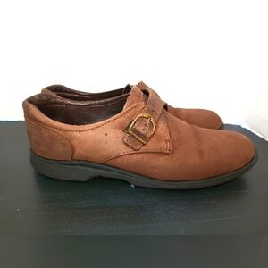 Sebago Vintage Womens Loafers 9 Brown Slip On Buckle Waterproof Leather